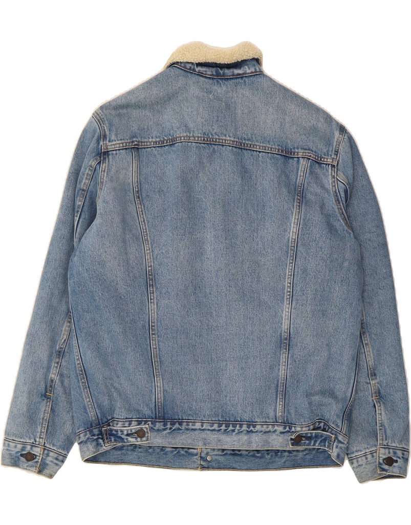 LEVI'S Mens Denim Sherpa Jacket UK 42 XL Blue Cotton Vintage Levi's and Second-Hand Levi's from Messina Hembry 