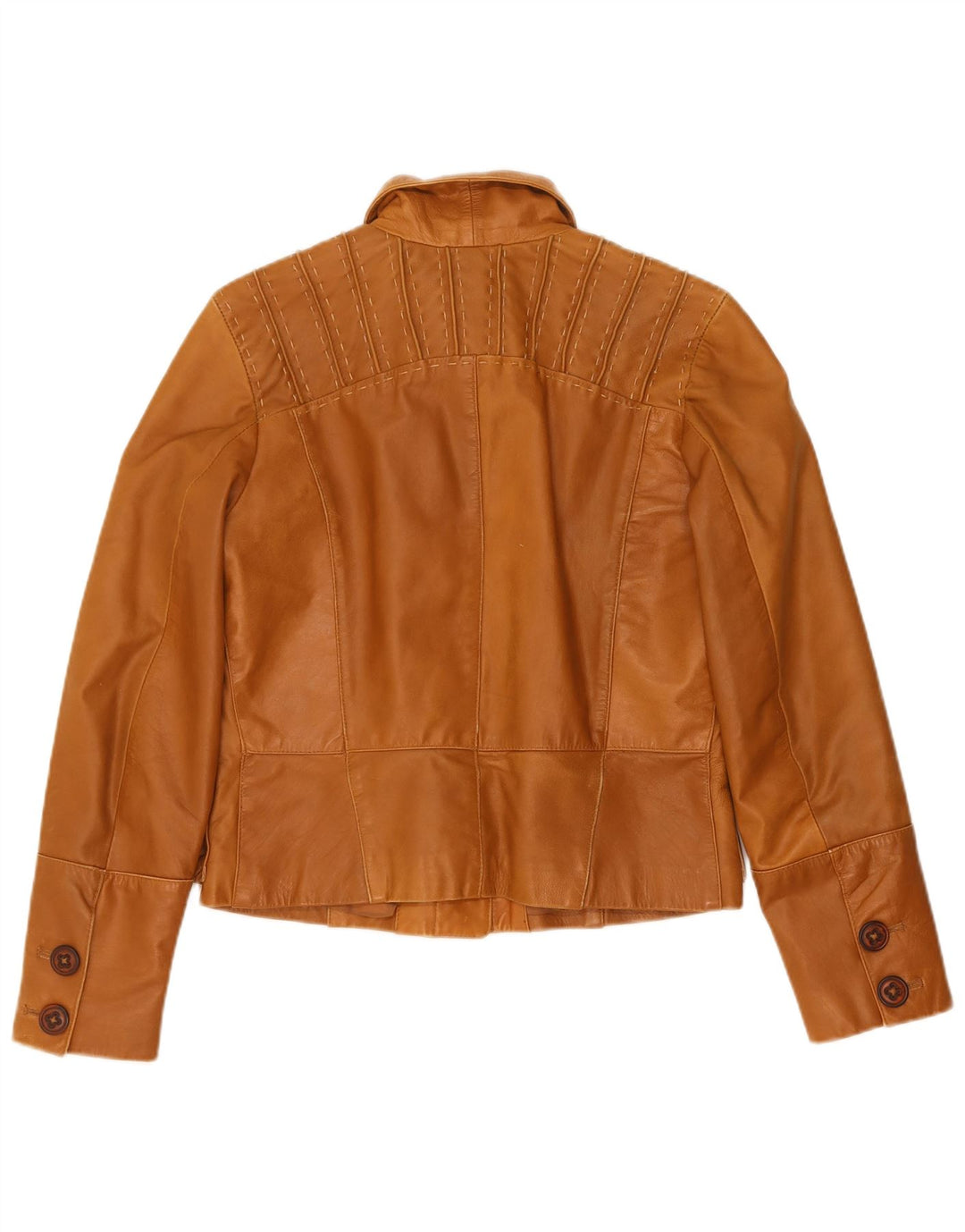 Vintage Womens Leather Jacket UK 12 Medium Brown Leather