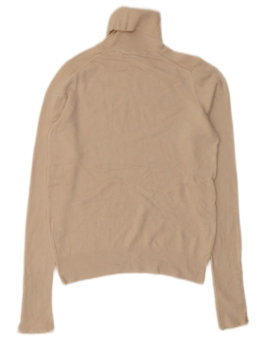 Zara Womens Roll Neck Jumper Sweater UK 10 Small Beige