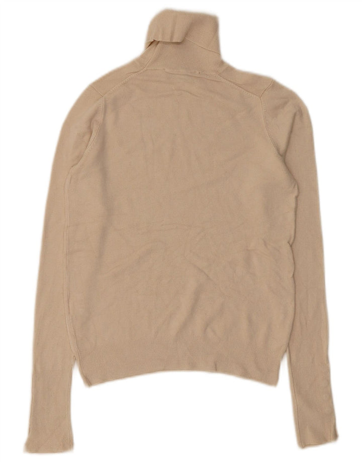 Zara Womens Roll Neck Jumper Sweater UK 10 Small Beige
