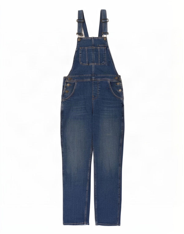 Fat Face Womens Lewes Dungarees Slim Jeans UK 8 Small W28 L27 Blue Cotton