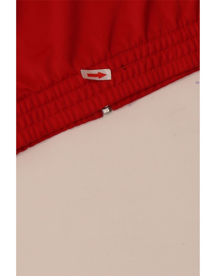 Adidas Mens Tracksuit Top Jacket UK 34/36 Small Red Colourblock Polyester
