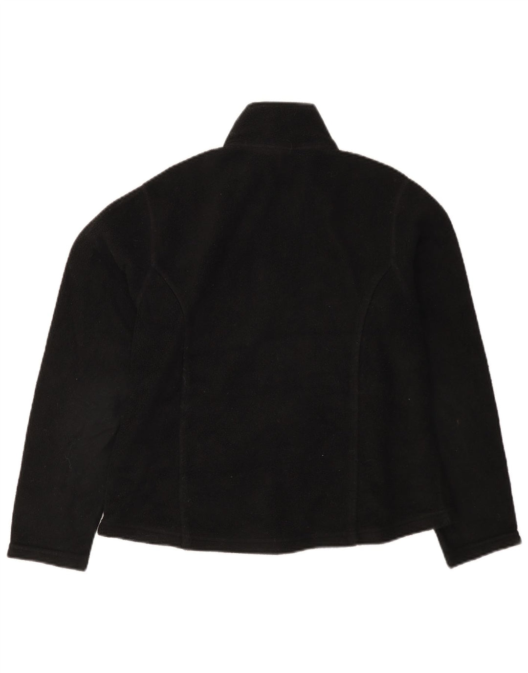 L.L.Bean Womens Fleece Jacket UK 14 Medium Black Polyester