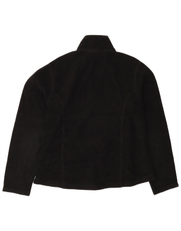 L.L.Bean Womens Fleece Jacket UK 14 Medium Black Polyester