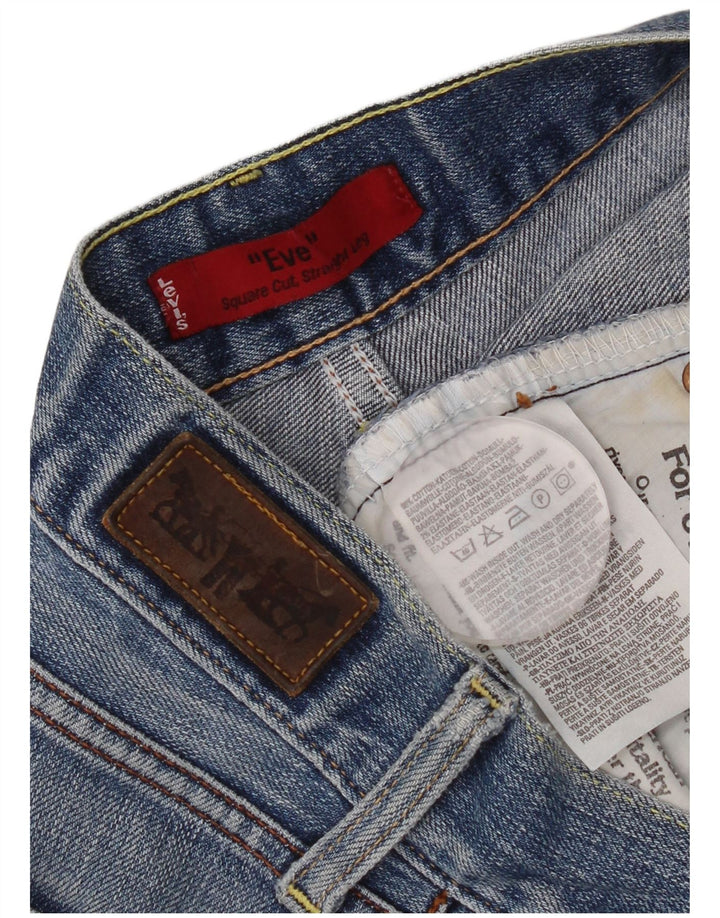 Levi's Womens Eve Square Cut Straight Jeans W30 L34 Blue Cotton