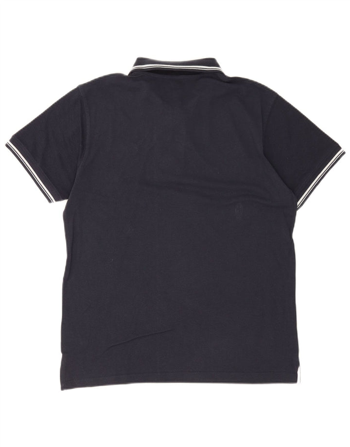 Sergio Tacchini Mens Polo Shirt Small Navy Blue Cotton