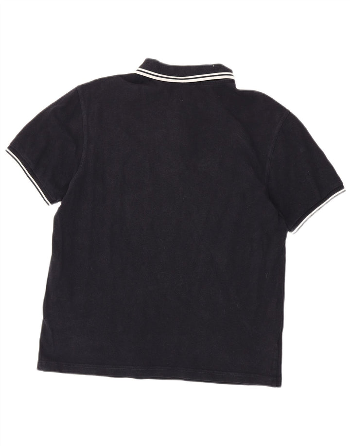 Fred Perry Mens Polo Shirt Medium Navy Blue Cotton