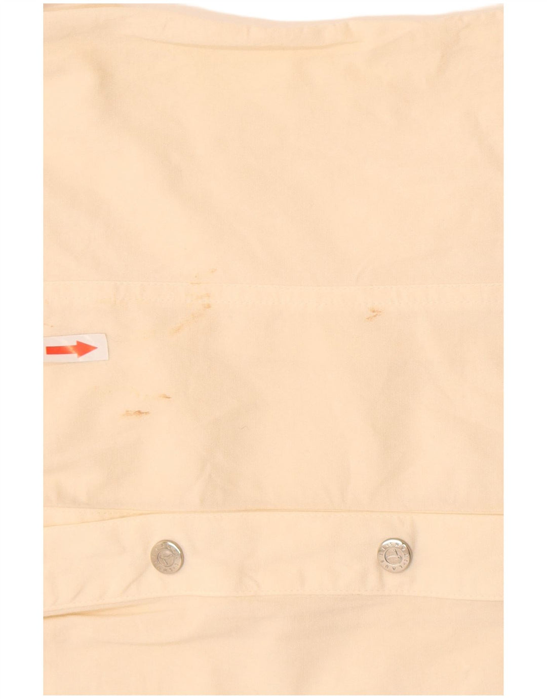 Laurel Womens Short Sleeve Shirt IT 42 Medium Off White Cotton