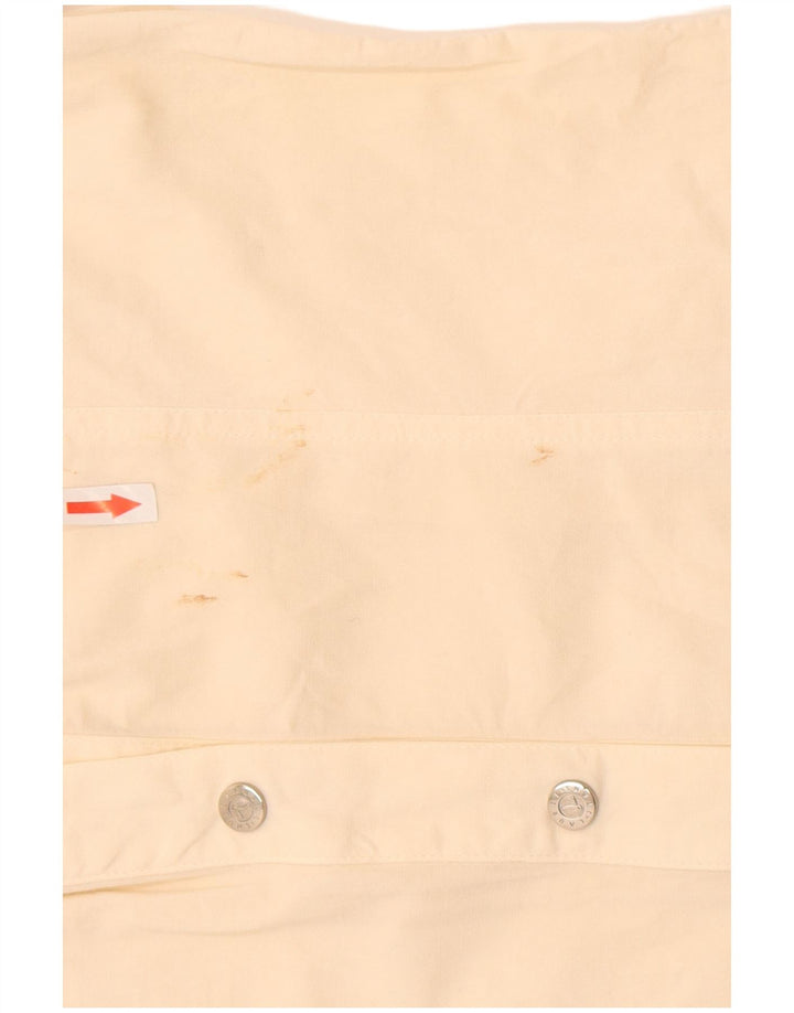 Laurel Womens Short Sleeve Shirt IT 42 Medium Off White Cotton