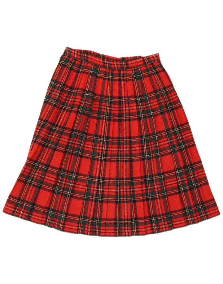 Clan Laird Womens Wrap Skirt W30 Medium Red Plaid Wool