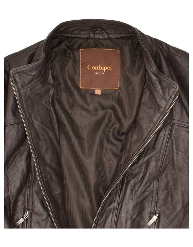 CONBIPEL Womens Leather Jacket IT 46 Large Brown Leather Vintage Conbipel and Second-Hand Conbipel from Messina Hembry 