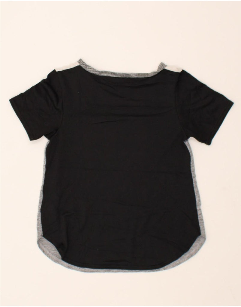 OASIS Womens T-Shirt Top UK 12 Medium Black Colourblock Vintage Oasis and Second-Hand Oasis from Messina Hembry 