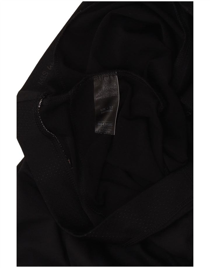 Marks & Spencer Womens Tracksuit Trousers UK 12 Medium  Black Polyester