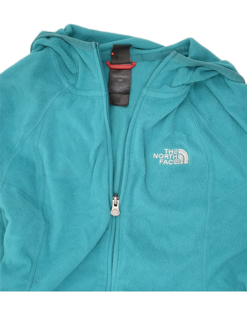 THE NORTH FACE Womens Hooded Fleece Jacket UK 10 Small Turquoise Polyester Vintage The North Face and Second-Hand The North Face from Messina Hembry 