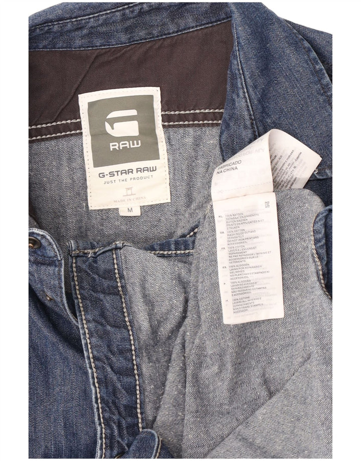 G-Star Mens Denim Shirt Medium Blue Cotton