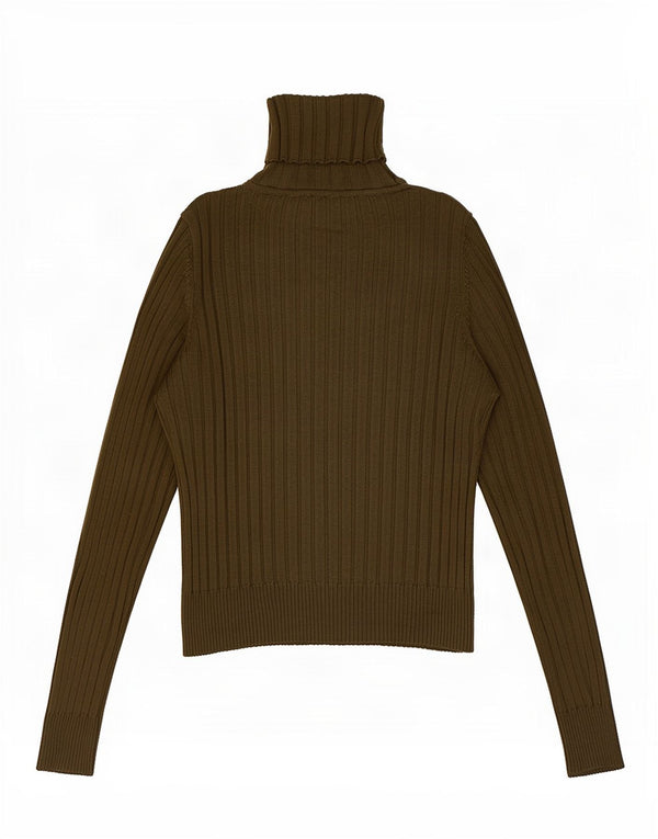 Zara Womens Crop Roll Neck Jumper Sweater UK 8 Small Khaki Viscose