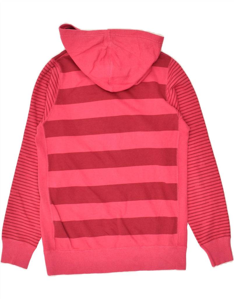 NIKE Girls Hoodie Jumper 13-14 Years XL Pink Striped Cotton | Vintage Nike | Thrift | Second-Hand Nike | Used Clothing | Messina Hembry 