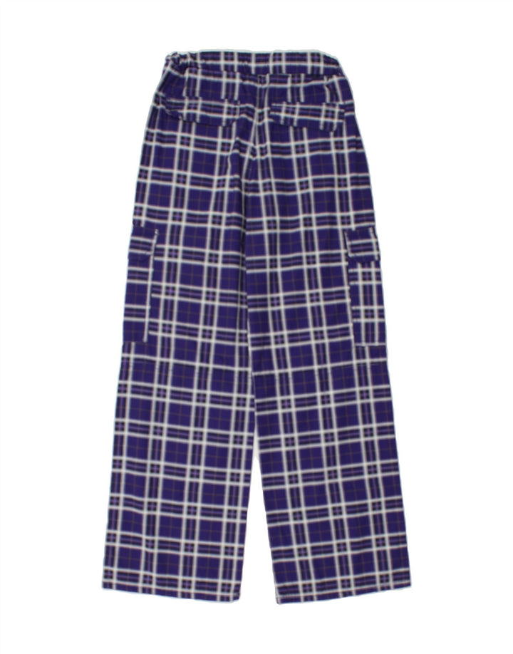 H&M Boys Straight Cargo Trousers 12-13 Years W28 L27 Blue Check Vintage H&M and Second-Hand H&M from Messina Hembry 