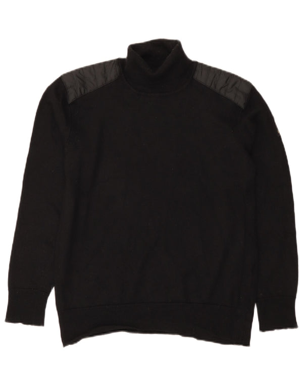 Belstaff Mens Roll Neck Jumper Sweater Small Black Wool