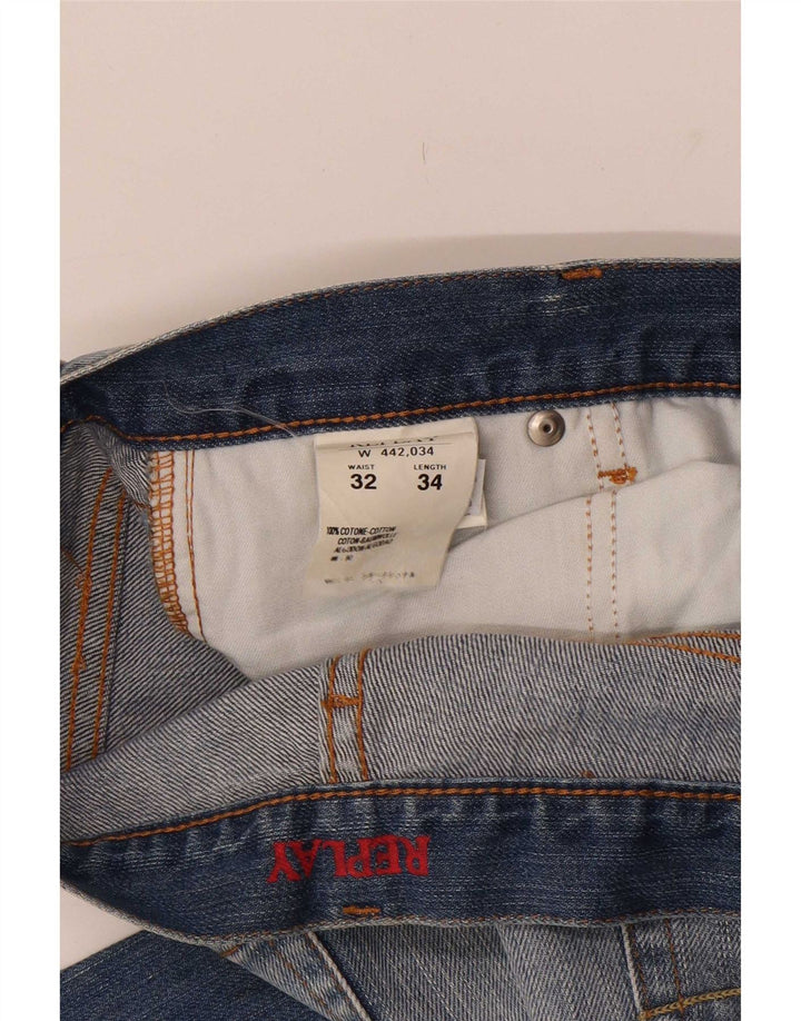Replay Womens Bootcut Jeans W32 L30 Blue Cotton