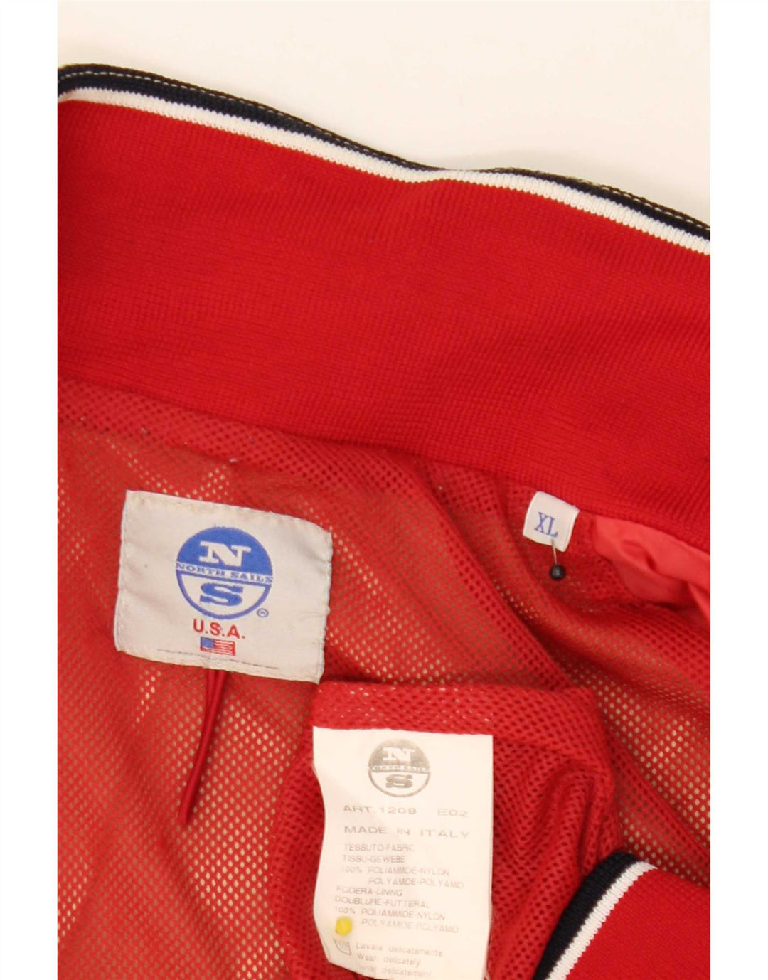 North Sails Mens Rain Jacket UK 42 XL Beige Colourblock Nylon