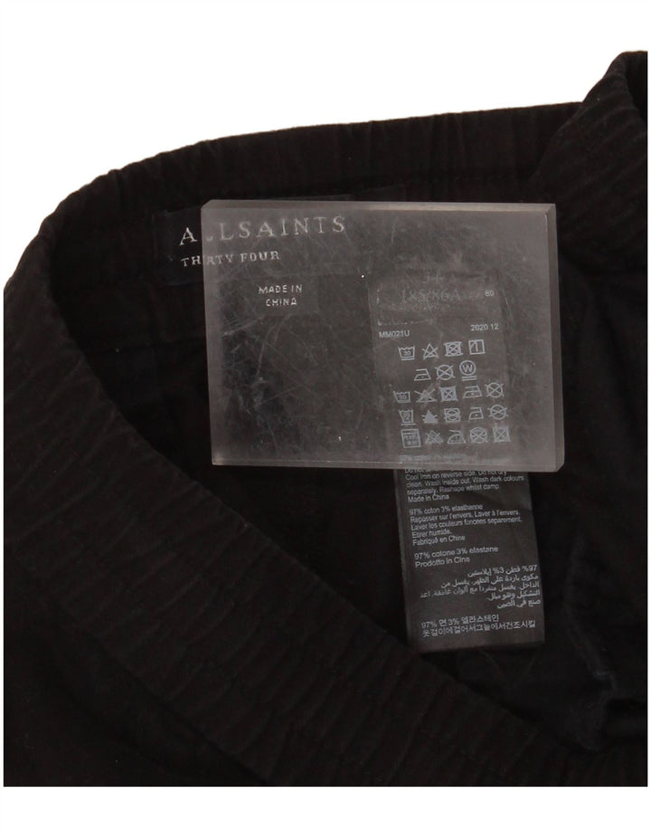 ALL SAINTS Mens Slim Chino Trousers Large  Black Cotton