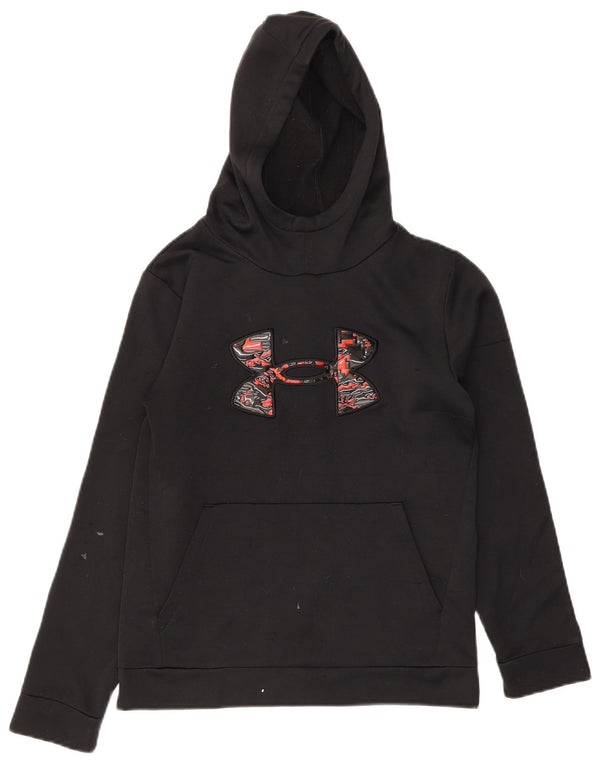 Under Armour Girls Graphic Loose Fit Hoodie Jumper 11-12 Years Large Black