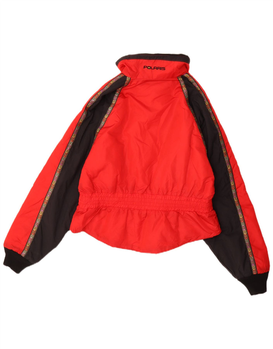 POLARIS Womens Windbreaker Jacket UK 12 Medium Red Colourblock Nylon