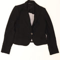 Zara Womens 1 Button Blazer Jacket EU 38 Small Black