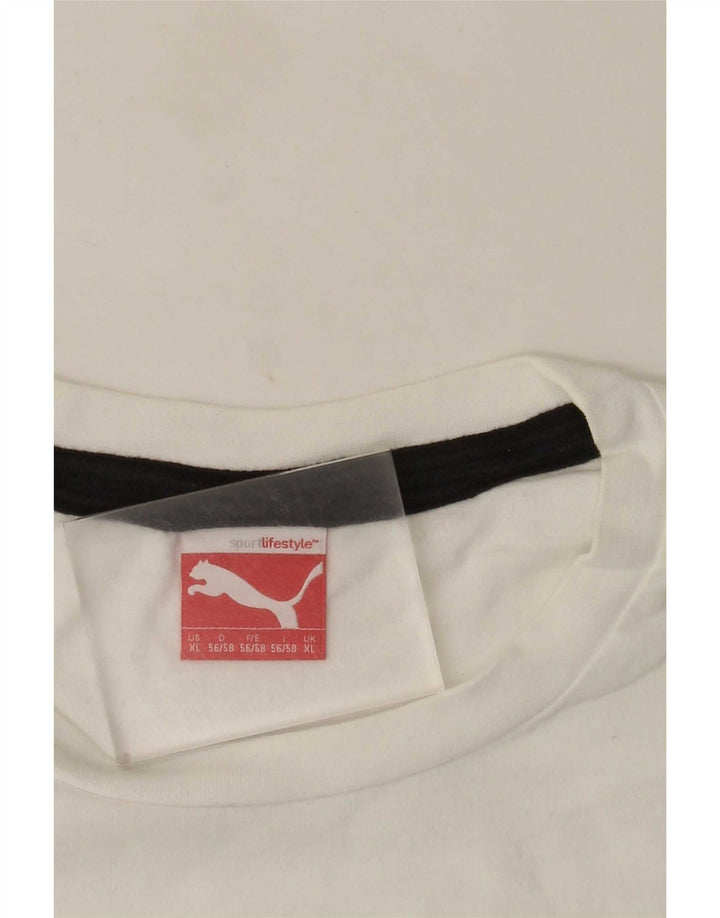 Puma Mens T-Shirt Top XL White