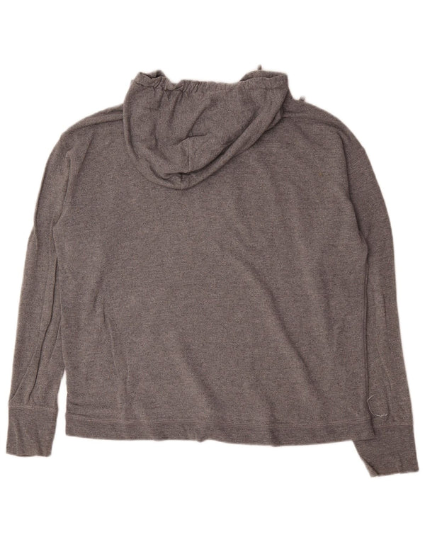 Gap Mens Loose Fit Hoodie Jumper Small Grey Striped Viscose