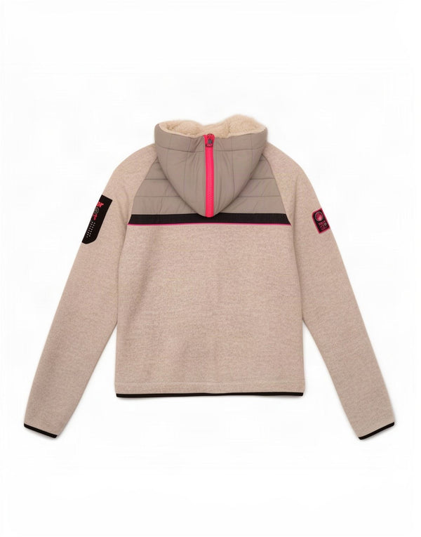 Superdry Womens Hooded Tracksuit Top Jacket UK 10 Small Grey Colourblock