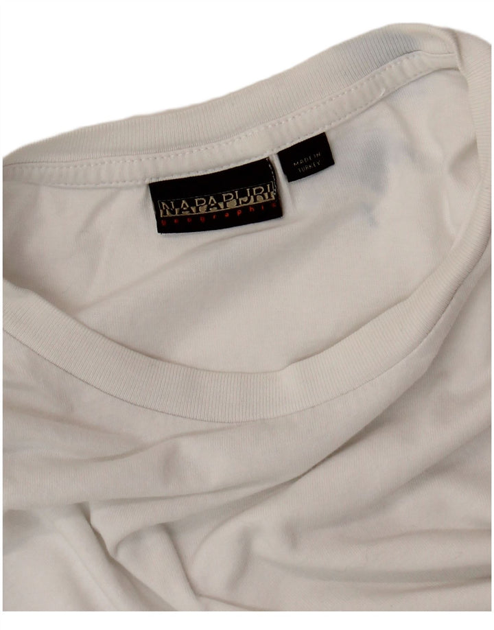 NAPAPIJRI Womens T-Shirt Top UK 14 Medium White