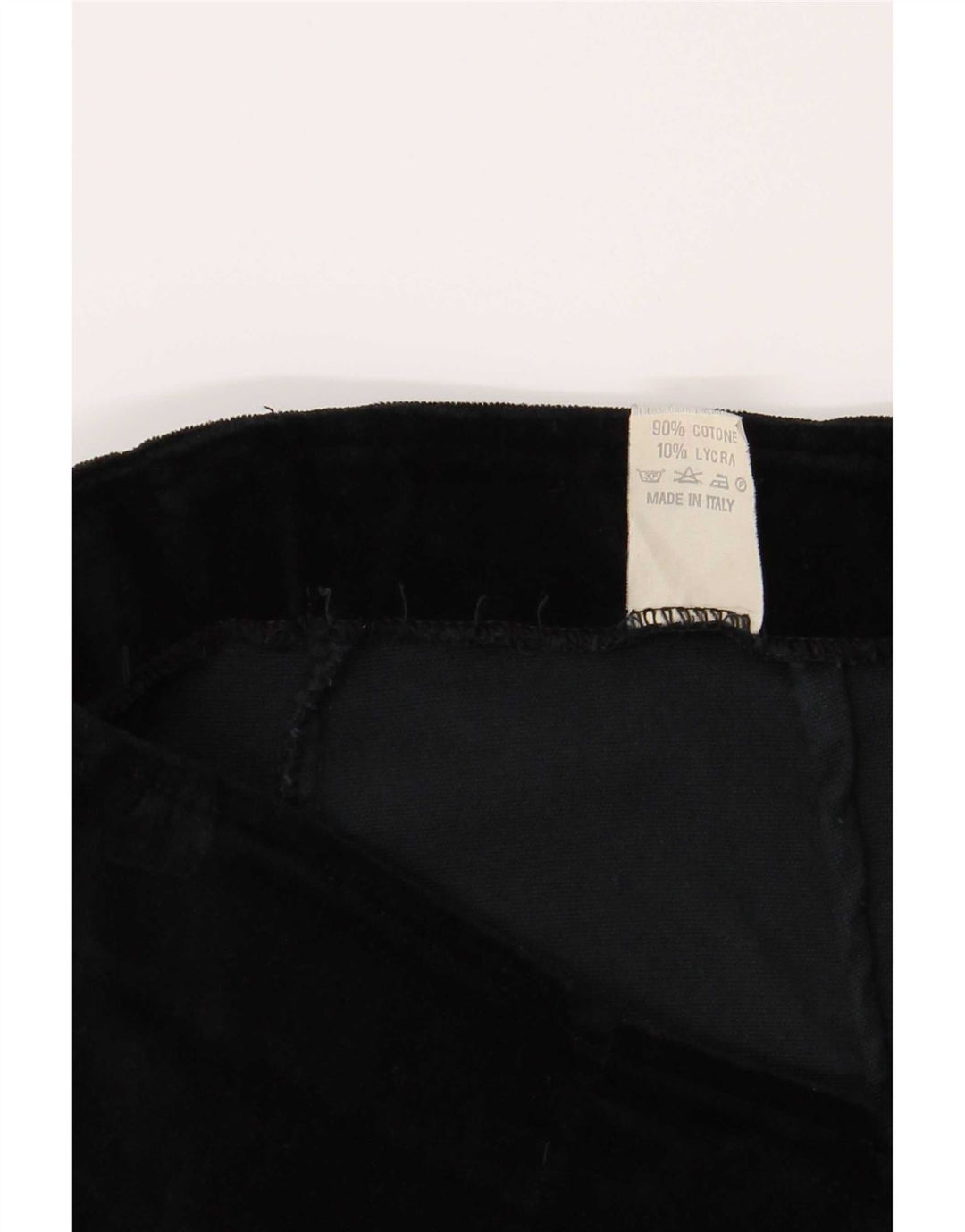 Vintage Womens Pencil Skirt IT 44 Medium W28 Black Cotton