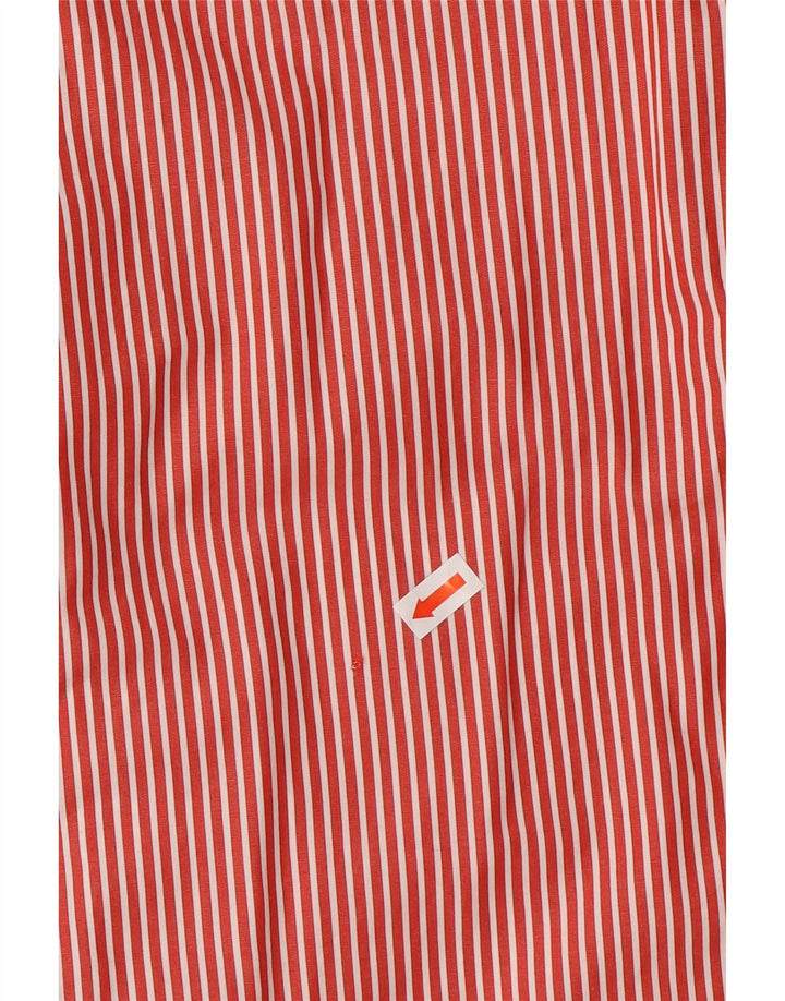 TED BAKER Mens Shirt Size 5 XL Red Pinstripe Cotton