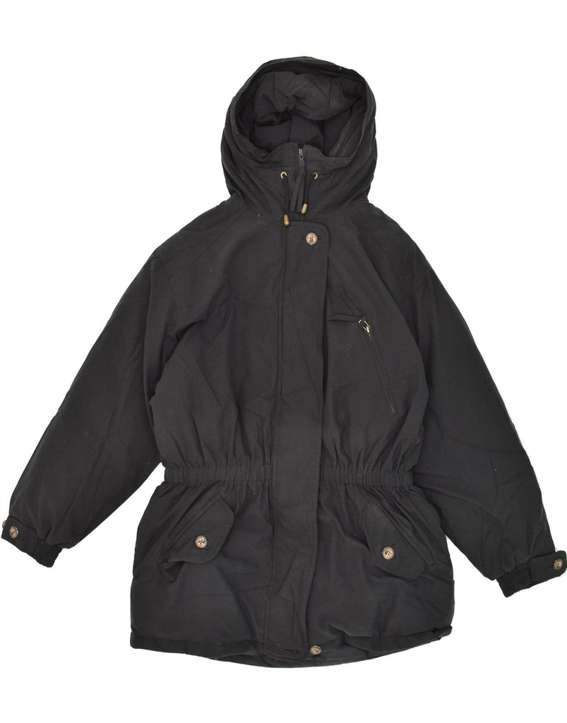 EDDIE BAUER Womens Hooded Padded Coat UK 16 Large Black Polyester Vintage Eddie Bauer and Second-Hand Eddie Bauer from Messina Hembry 