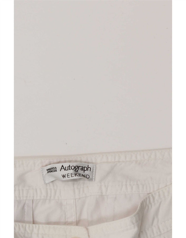 Marks & Spencer Womens Autograph Capri Trousers W30 L20 White
