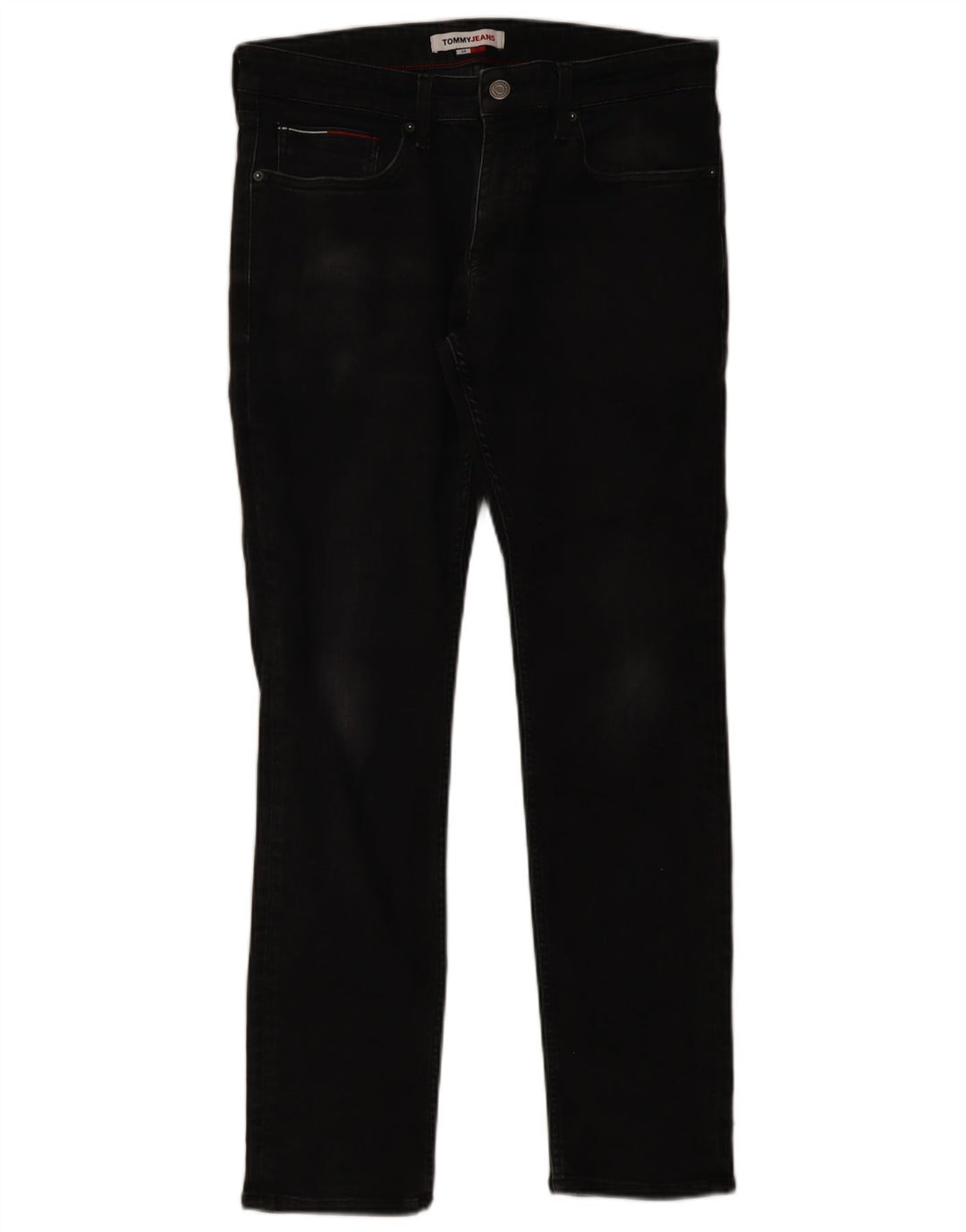 Tommy Hilfiger Mens Slim Jeans W34 L32 Black Cotton