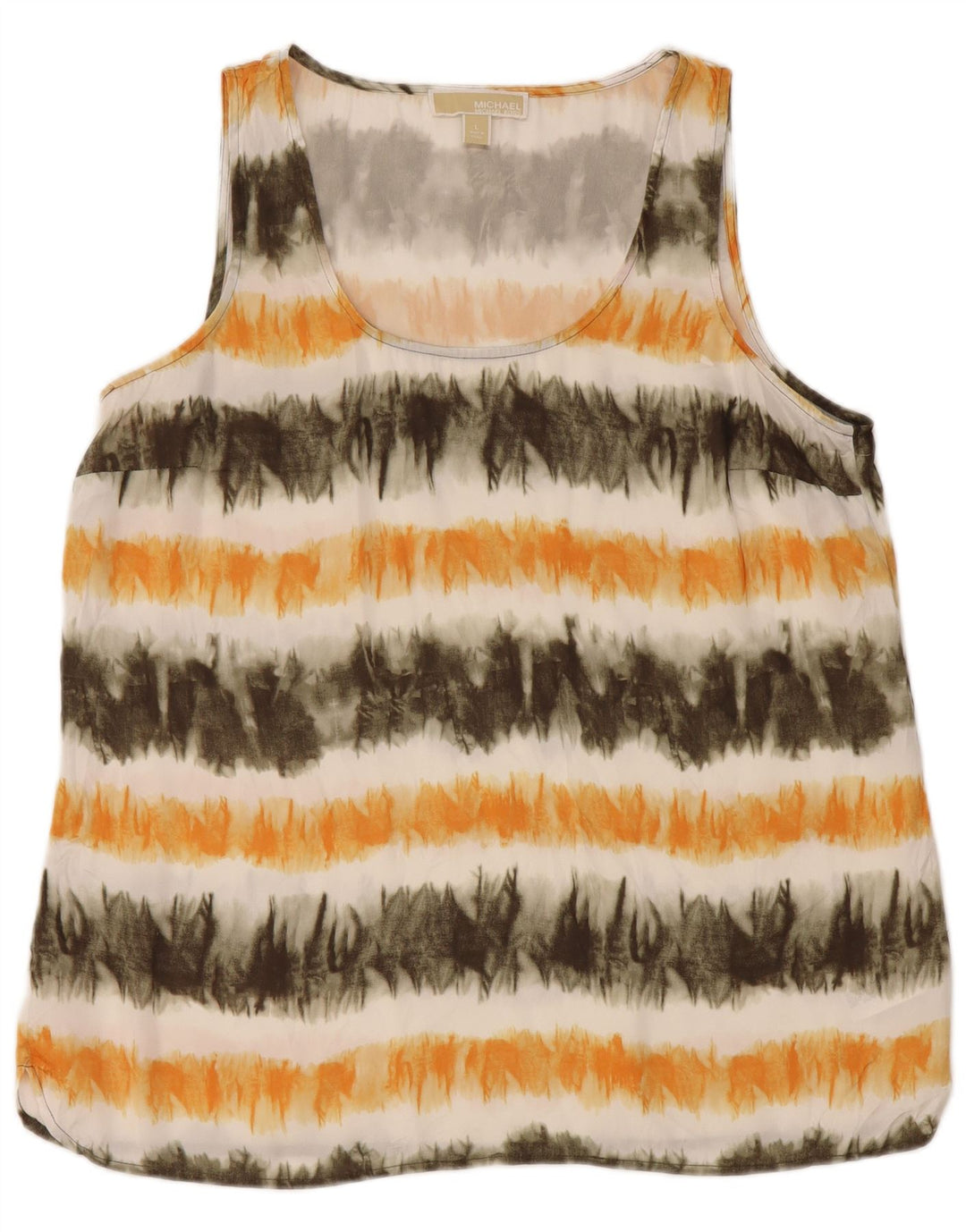 MICHAEL KORS Womens Vest Top UK 16 Large Multicoloured Tie Dye Polyester