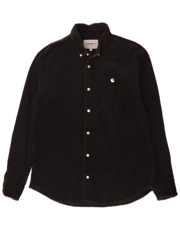 Carhartt Mens Corduroy Shirt Medium Black Cotton