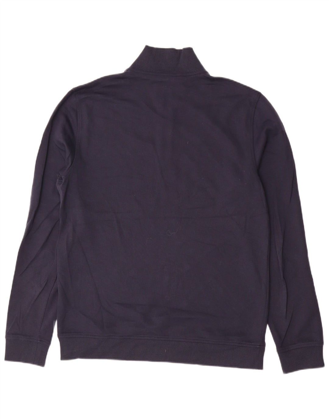 Ted Baker Mens Zip Neck Sweatshirt Jumper Size 3 Medium Navy Blue Cotton