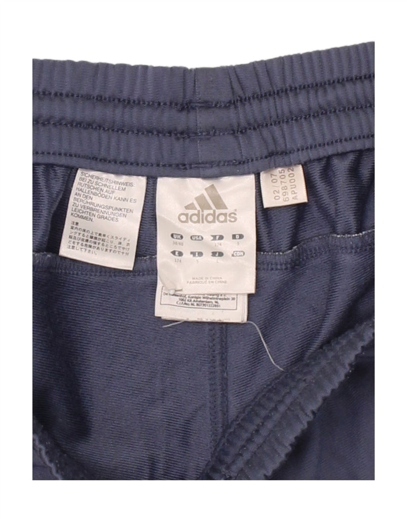 ADIDAS Mens Tracksuit Trousers UK 38/40 Medium Blue Colourblock Polyester Vintage Adidas and Second-Hand Adidas from Messina Hembry 