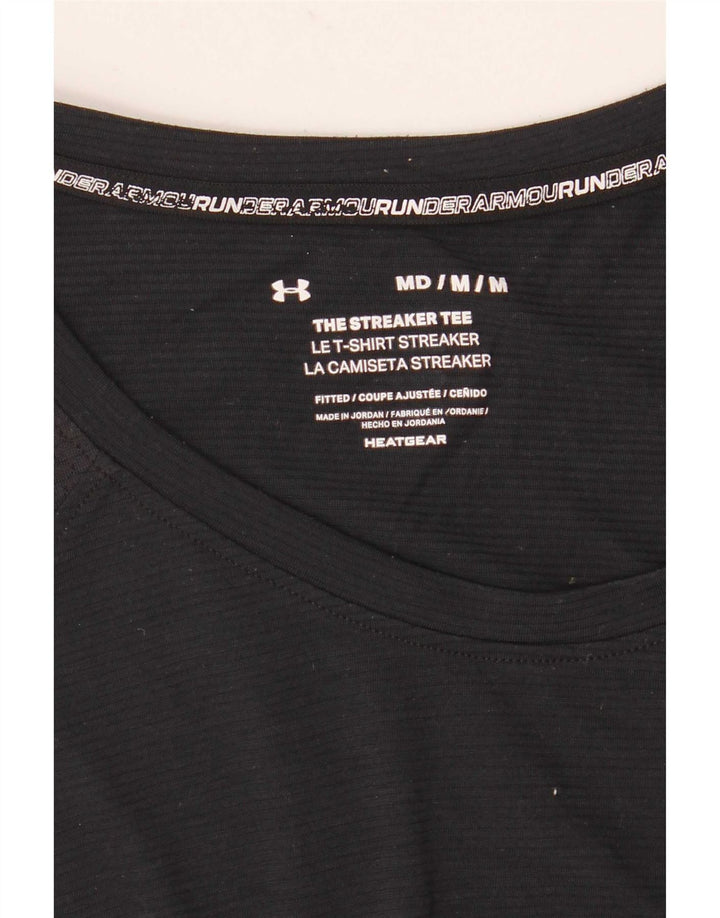 Under Armour Mens Heat Gear T-Shirt Top Medium Black