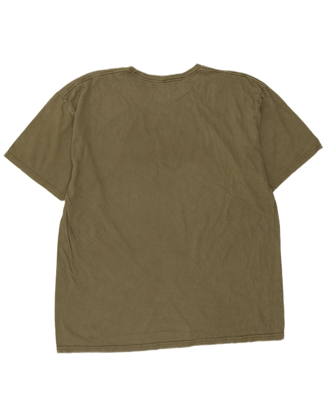 Izod Mens Graphic T-Shirt Top Large Khaki Cotton