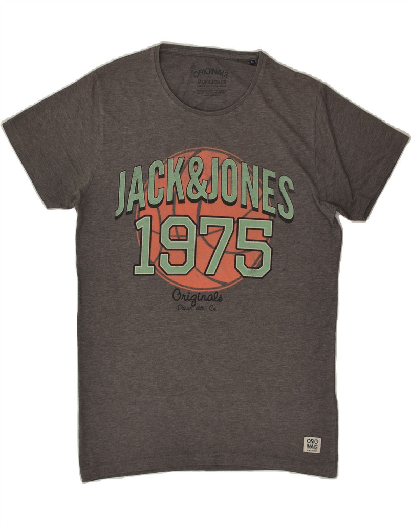 JACK & JONES Mens Graphic T-Shirt Top Medium Grey Cotton | Vintage Jack & Jones | Thrift | Second-Hand Jack & Jones | Used Clothing | Messina Hembry 