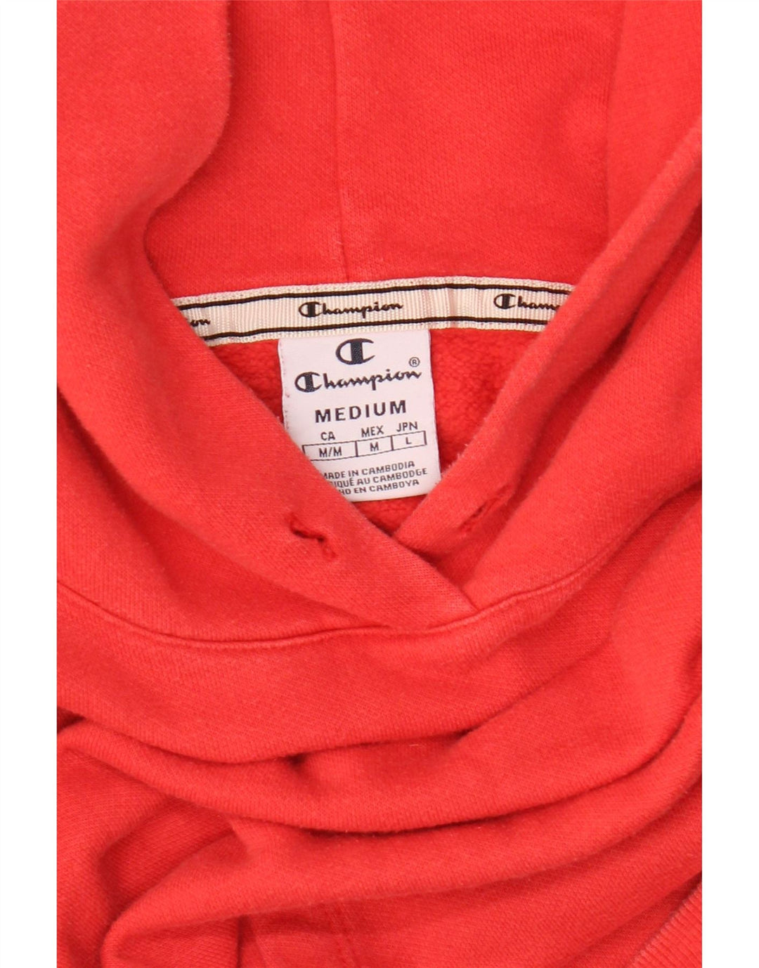 Champion Womens Crop Hoodie Jumper UK 14 Medium Red