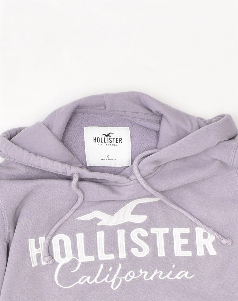 HOLLISTER Womens Graphic Hoodie Jumper UK 10 Small Purple Cotton | Vintage Hollister | Thrift | Second-Hand Hollister | Used Clothing | Messina Hembry 