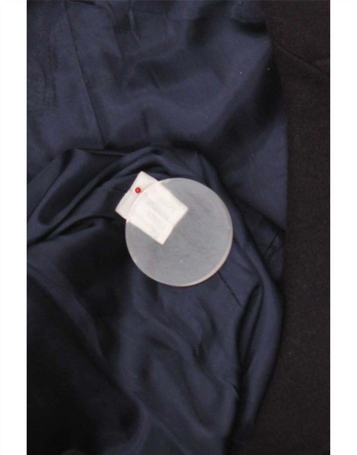 Vintage Mens Pea Coat IT 52 XL Navy Blue Viscose