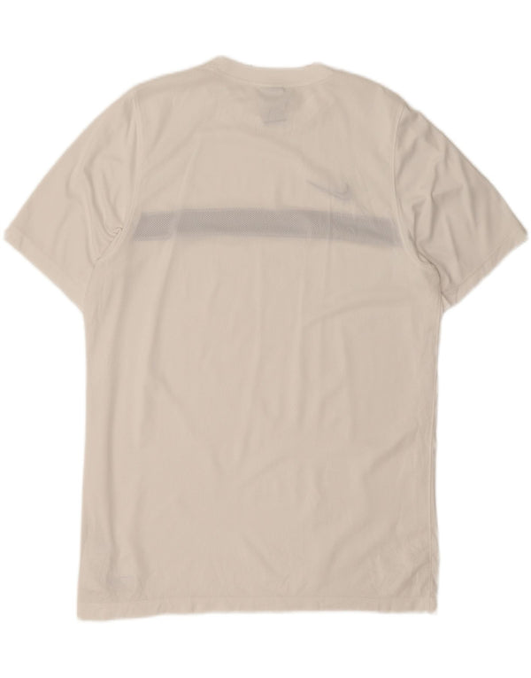 Nike Mens Dri Fit T-Shirt Top XL White Colourblock Polyester