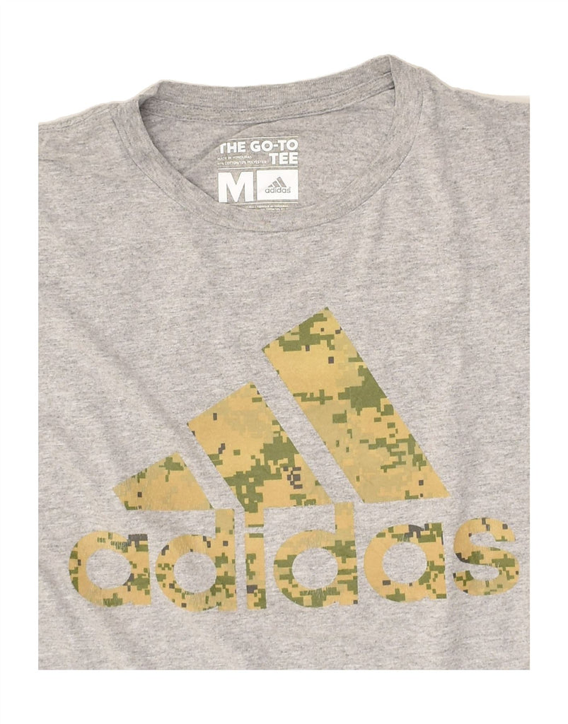 ADIDAS Mens Graphic T-Shirt Top Medium Grey Cotton | Vintage Adidas | Thrift | Second-Hand Adidas | Used Clothing | Messina Hembry 